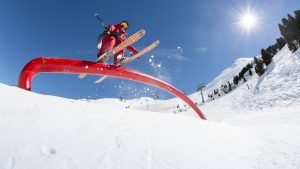 rider on ski